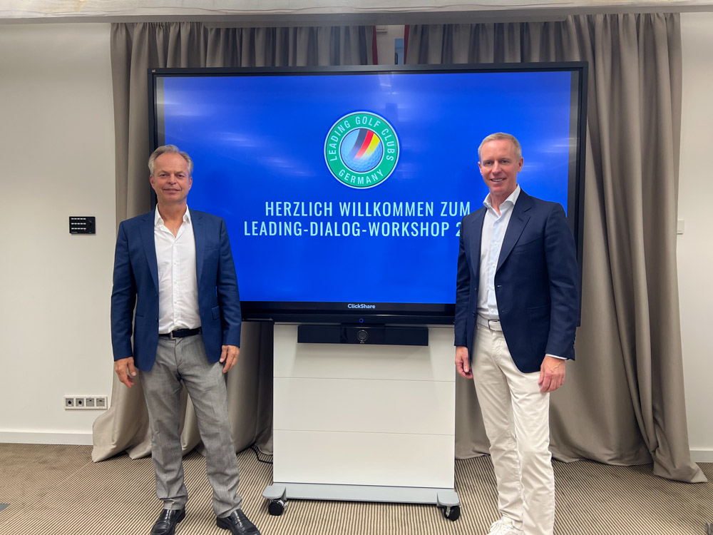 Golfplatzarchitekt Thomas Himmel und LGCG-Präsident Bernhard May